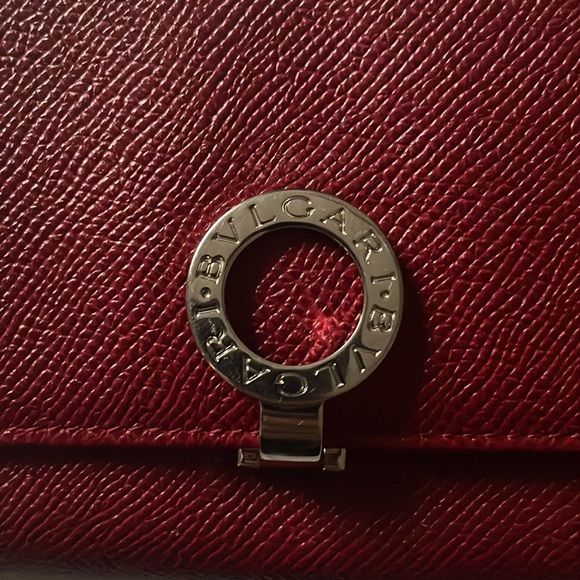 Excellent condition red wine authentic Bvgalri long wallet, 10 card slots - Picture 2 of 8